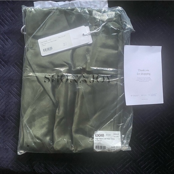 Shona Joy La Lune High Neck Cowl Maxi Dress - Forest - Picture 7 of 9